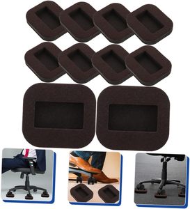 Posavasos de fieltro para muebles con logotipo personalizado, tazas con ruedas que evitan el deslizamiento, buen efecto silencioso, 10 Uds., almohadilla duradera para muebles con fondo de fieltro marrón - Product Image 3