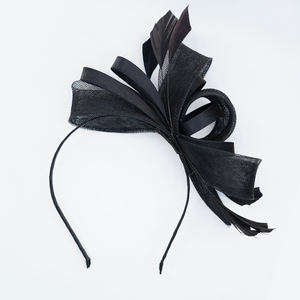 بيع بالجملة عالية الجودة للسيدات أنيقة فاشيناتورس الأكثر شعبية سباق الخيل والحفلات نمط عصابات الشعر القبعات السوداء فاسكو - Product Image 2