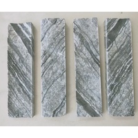 Briques de marbre veiné noir naturel pour revêtement mural 20X5X1.5-2.5 cm