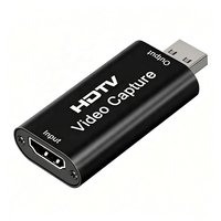 USB 2.0 Video Yakalama Kartı Girişi 1080P, Kompakt Alüminyum Gövde, Sürücüsüz, Oyun Yayını Canlı Akışı için