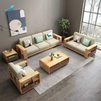Fabrik günstige preis einfache design massivholz möbel wohnzimmer möbel 3 sitzer couch sofa