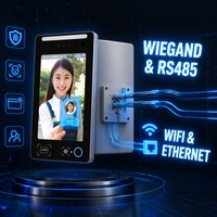 Terminal de contrôle d'accès par reconnaissance faciale avec lecteur RFID WiFi Wiegand et système de portique tournant à code QR de 7 pouces