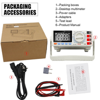 Multimeter Digital VC8045-II Presisi Tinggi Warna Putih Murah untuk Meja Kerja, 4 1/2 Digit, Peralatan Pengujian True RMS DC AC 1000V 20A