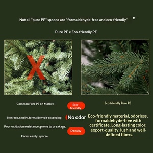 PE PVC Composite Christmas Tree With LED <b>Lights</b> Festival Scene Layout Tree For Mall No Fence Included - Product Image 5