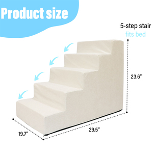 Qualità Premium solido a 5 gradini <span class=keywords><strong>per</strong></span> cani ecologici lavabili antiscivolo di dimensioni personalizzate di lusso moderno <span class=keywords><strong>per</strong></span> animali domestici - Product Image 2