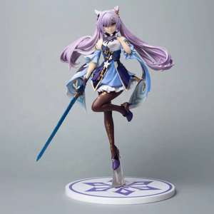 Figura De Keqing De 24 Cm – Estatua De Anime Hecha A Mano En PVC, Coleccionable Para Regalo Y Decoración De Escritorio