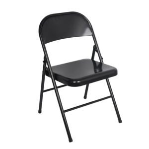 كرسي طعام معدني عصري قابل للطي بجودة تجارية باللون الأسود، مقعد محمول للمطبخ وغرفة المعيشة وغرفة النوم - Product Image 2