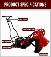 Alat Pemadat Tanah Elektrik Heavy Duty Frog Rammer 80 Tipe Tamping Rammer Mesin Dorong Manual untuk Konstruksi Pondasi Parit
