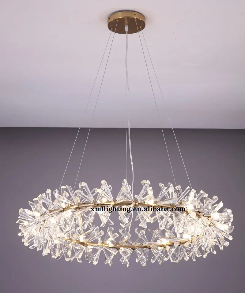 New Pha Lê Hoa trần đèn chùm LED sang trọng chiếu sáng trong nhà trang trí nội thất cho phòng khách phòng ngủ nhà hàng G4 bóng đèn