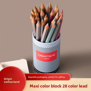 <span class=keywords><strong>CARAN</strong></span> <span class=keywords><strong>D</strong></span>'<span class=keywords><strong>ACHE</strong></span> pour Ensemble de Crayons de Couleur Métalliques Fluorescents Non Solubles de 28 Pièces, pour <span class=keywords><strong>Dessin</strong></span> à la Main, Usage Professionnel, Étudiant, <span class=keywords><strong>D</strong></span>ébutant - Product Image 2