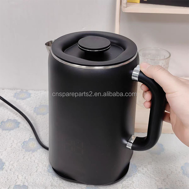 Smart Domestic Home Appliances 1500w 1.5l Double Wall Digital Display Electric Kettle With Touch Sensitive Control and Display