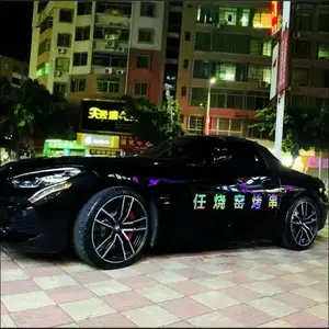 Transparent Colorful Laser Silver Transfer Sticker Waterproof Sunscreen Hollow LOGO Holographic Custom Car Sticker