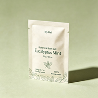 Sachets personnalisés imprimés pour poudre de sel de bain, biodégradables, scellés sur 3 côtés, emballage écologique pour sels de bain