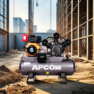 Compresseur d'air à piston à essence APCOM, 5,5 CV/15 CV, réservoir de 50 L/100 L/150 L/200 L/300 L - Product Image 6