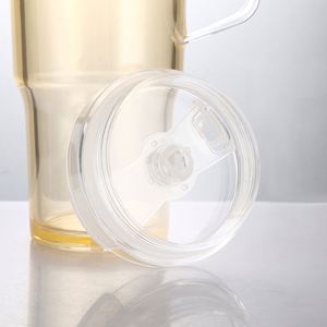 Gobelet isotherme à double paroi de 40 oz avec trou pré-percé, revêtement anti-corrosion, réutilisable, en plastique, avec couvercle et paille pour tasse boule de neige - Product Image 4