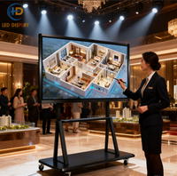 Tableau blanc interactif, tablette intelligente, 75 pouces, 4K LED tactile, salle de conférence, OEM, 20 points tactiles, processeur octa-core, Android 13/Windows