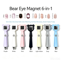 Bâtonnet magnétique 6-en-1 pour effet œil de chat, outil de nail art puissant pour perles de verre, manucure DIY, salon, vente en gros