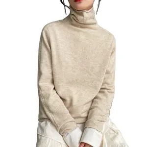 7GG 100% Cashmere Turtle Neck Kashmir Soft Pullover Sweater For Women Pullovers High Neck