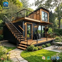 Maison conteneur de luxe de 40 pieds à 2 étages, préfabriquée, intelligente, de haute qualité, avec deux chambres, en kit, pour habitation