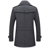 Usine en gros hommes Double col chaud manteau de laine automne et hiver grande taille vestes affaires mode pardessus décontracté