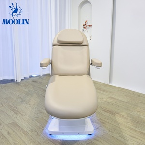 MOOLIN Modern Beauty - Camilla de Masaje Tailandés de Cuero PU para Salón de Belleza, Cama Eléctrica de 3 Motores para Spa Facial y Pestañas - Product Image 1