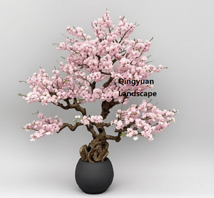 Planta Artificial de Bonsái de Flor de <span class=keywords><strong>Ciruelo</strong></span> en Maceta, Adecuada para el Hogar, la Oficina, el Hotel, la Ventana y Decoración de Estilo <span class=keywords><strong>Chino</strong></span> - Product Image 3