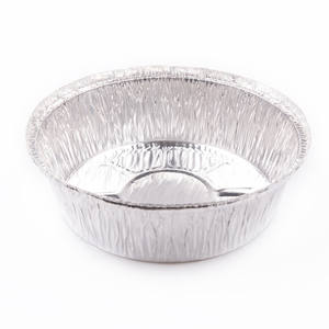 家庭用ディープフードグレード丸紙蓋缶使い捨て食品包装トレイベーキングアルミホイルコーティングボウル蓋付き - Product Image 3