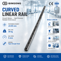 Système de convoyeur à rail circulaire linéaire à mouvement alternatif uniforme avec roulement en acier inoxydable QinGong V25 pour équipement d'alarme incendie