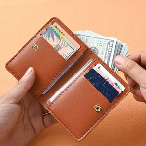 Cartera de Cuero PU con Botón a Presión, Funda Simple y Delgada para Tarjetas, para Licencia de Conducir, Tarjetas, Efectivo e Identificación - Product Image 2