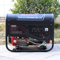 Générateur d'électricité portable BISON CHINA BS6500 5Kw monocylindre refroidi par air, moteur à essence 4 temps, démarrage électrique 110/220V, CE ISO