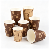 Gobelet en papier jetable à paroi simple, personnalisable avec logo, de qualité alimentaire, étanche, pour café chaud, recyclable, biodégradable, avec couvercle en PP
