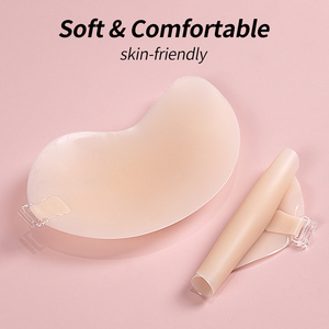 Silicone vú Áo ngực núm vú Áo ngực dính dính trên áo ngực quây backless đẩy lên áo ngực vô hình cho phụ nữ sexy đồ lót liền mạch - Product Image 5