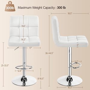 Modern Design Swivel <strong>Bar</strong> <strong>Stools</strong> Adjustable Height Metal Frame Synthetic <strong>Leather</strong> for Home Kitchen Dining Living Room Hotel Use - Product Image 3