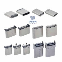 Usbrr Étanche IP68 Type C Femelle Vertical USB A Port Micro Connecteur SMD IPX7 USB 3.0 Socket SMT IP65 USB 3.1 Jack