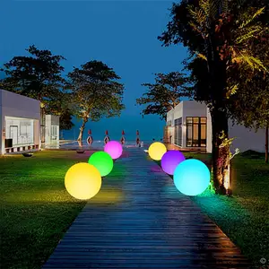 Wasserdichte Beach Garden aufblasbare Glow Beach Balls mit 60cm Durchmesser Event dekorative Bälle