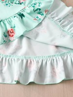 Nouvelle Robe Princesse Sans Manches en Polyester à Imprimé Floral Mignon, Style Coréen Chic pour Filles, Collection Été 2026, Meilleure Vente pour Enfants
