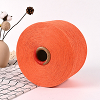 Haute qualité Orange Ne 12s mélange de polyester de coton recyclé fil de tissage à tricoter à extrémité ouverte pour chaussettes fil mélangé