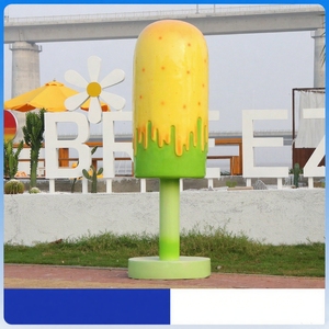 Statue de hot-dog en résine légère sur mesure T002, sculpture alimentaire de <span class=keywords><strong>dessin</strong></span> animé pour la décoration de magasins de restauration rapide, de fêtes en plein air et de jardins. - Product Image 3