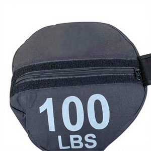 Bolsa de Arena Redonda Resistente RISIING Fitness Power Bag 1200D de Nailon Cordura para 100 Libras, Color Negro - Product Image 3