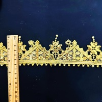En gros, Bordure en dentelle à paillettes dorées, broderie scintillante et applique florale pour la confection de vêtements, robes de mariée, robes de soirée et artisanat