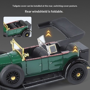 Modelo de Coche Clásico Phantom a Escala 1:24, de Aleación y Plástico, Juguete Vintage Fundido a Presión, 3 Puertas Abribles, con Sonido y Luz, de Retroceso, para Unisex - Product Image 3