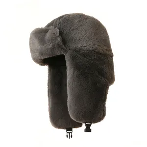 قبعات شتوية روسية خارجية سميكة مقاومة للبرد قبعات تزلج على الأذن قبعات ثلج دافئة مقاومة للرياح