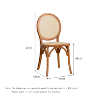 Chaises en bois au design moderne avec dossier en rotin marron et assise en plastique/bois pour événements, banquets, mariages et hôtels - Vente en gros