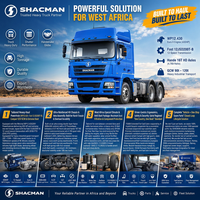 Nouveau camion tracteur poids lourd SHACMAN F3000 6x4, moteur diesel WP12 430 CV, capacité de levage de 120 tonnes, suspension pneumatique, semi-remorque