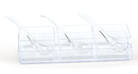 Plat rectangulaire jetable en plastique de pudding de mariage de partie