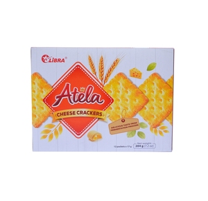 LIBRA Atela Cheese Crackers Organic Premium Baked Snack Crispy Texture Cheese Taste Sweet and Salty Box 204g - Product Image 2