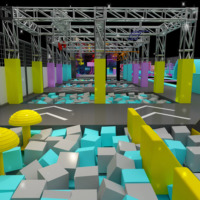 Équipement de parc d'attractions intérieur multifonctionnel sur mesure, grand parc de jeux intérieur commercial pour enfants, parc de trampolines