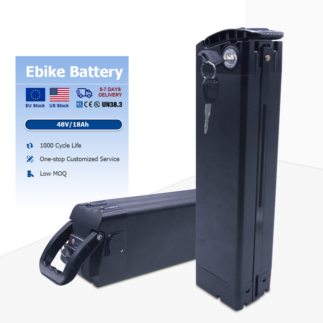 Customized 36V/48V/72V Silver Fish Electric Bicycle Lithium Battery Pack 10Ah/12Ah/15Ah/18Ah/20Ah/30Ah 21700 Lithium Ion Battery