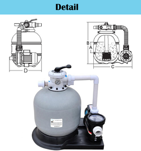 Filtration Fiberglass Automatic Backwash Swimming <b>Pool</b> <b>Sand</b> <b>Filter</b> with Pump - Product Image 6