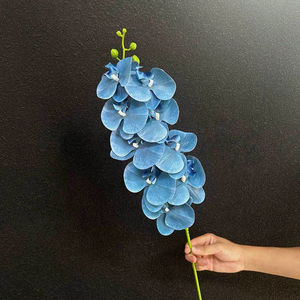 Vente en gros de 9 têtes <span class=keywords><strong>d</strong></span>'orchidées artificielles Phalaenopsis en impression 3D, orchidées au toucher réel, fleurs <span class=keywords><strong>d</strong></span>écoratives pour mariage - Product Image 4